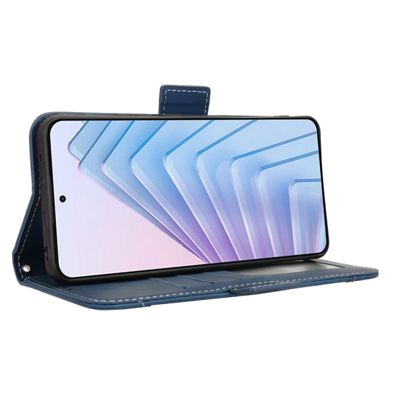 Футляр з клапаном для Xiaomi Redmi Note 14 4G, Card Slot, темно-синій