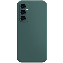 Чехол для Samsung Galaxy A25 5G, Silicone Lite, тёмно-зелёный + 9H стекло
