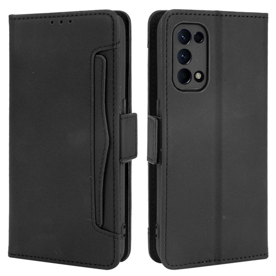 Футляр з клапаном для Oppo Reno 5 5G, Card Slot, чорний