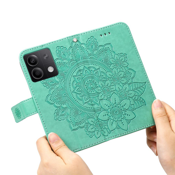 Чохол-книжка для Xiaomi Redmi Note 13 5G, Mandala, зелений