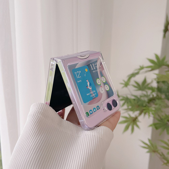 Чохол для Samsung Galaxy Z Flip 5 5G, жорсткий чохол, Жінка з кавою
