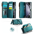 Чехол CASEME для Samsung Galaxy Z Fold6 5G, RFID Leather Wallet, с плечевым ремнем, зелёный