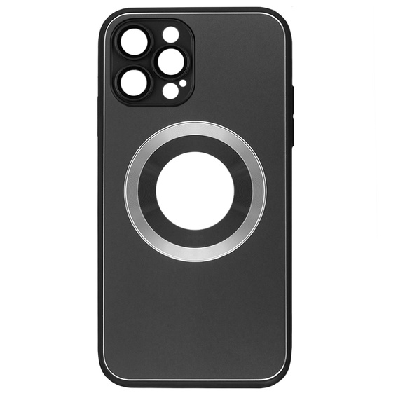 Чoхол до MagSafe до iPhone 12 Pro Max, Hole for Apple Logo, сірий