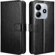 Футляр з клапаном для Xiaomi Redmi Note 14 5G, Crazy Horse Wallet, чорний