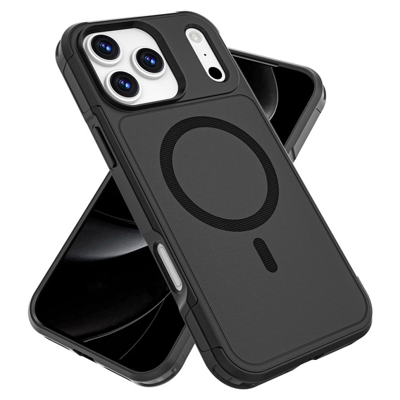 Чехол MagForce для iPhone 17 Pro Max, для MagSafe, бронированный, черный