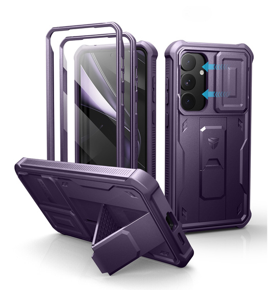 Бронированный чехол для Samsung Galaxy S25+ Plus, Dexnor Full Body (Two Frames), фиолетовый