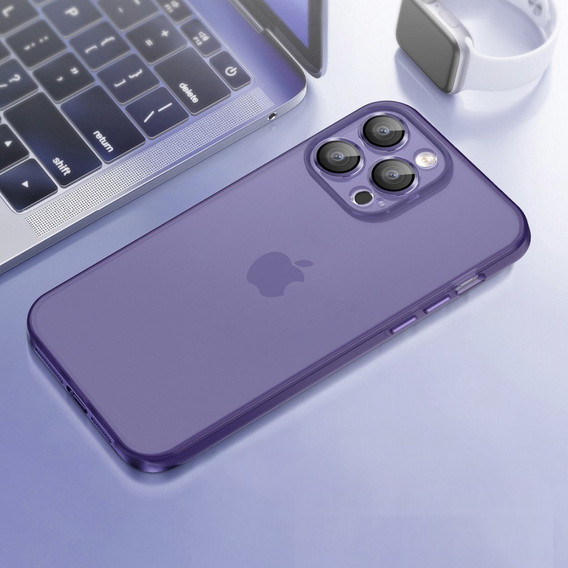 Ultra Slim чехол для iPhone 15 Plus, прозрачный / фиолетовый