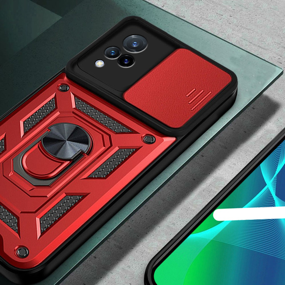 Чохол NOX Camera Slide Vivo V21 5G, CamShield Slide, червоний