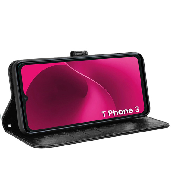 Флип-кейс для T Phone 3 5G, Wallet Rhombus, чёрный