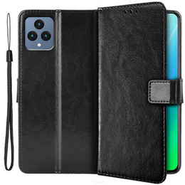 Футляр з клапаном для T Phone 5G, Crazy Horse Wallet, чорний
