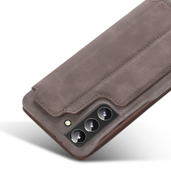 Откидной чехол для Samsung Galaxy S22+ Plus 5G, LC.IMEEKE, кофе