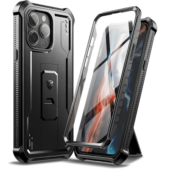 Бронированный чехол для iPhone 14 Pro Max, Dexnor Full Body, чёрный