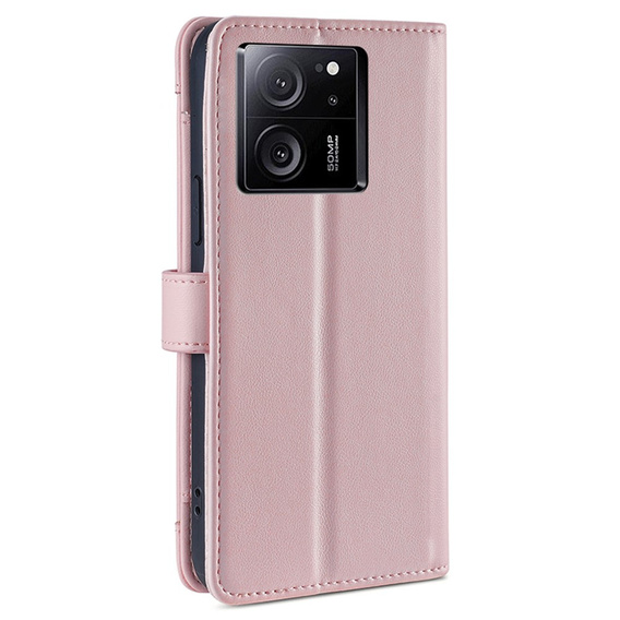 Откидной чехол для Xiaomi 13T / 13T Pro / Redmi K60 Ultra Wallet Zipper Pocket, Wallet Zipper Pocket, розовый