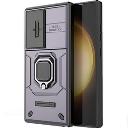 Чехол для Samsung Galaxy S24 Ultra, KickStand Camera Lens, фиолетовый