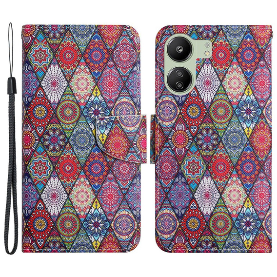 Чохол-книжка для Xiaomi Redmi 13C / Poco C65, Wallet, Kaleidoscope, різнокольоровий