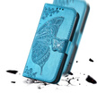 Откидной чехол для Motorola Edge 50 Pro, Butterfly, синий
