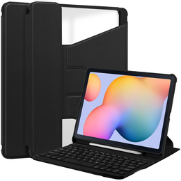 Чехол клавиатура для Samsung Galaxy Tab S6 Lite 2024 / 2022 / 2020, Rotary 360° Leather, чёрный