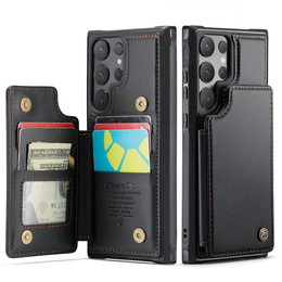 CASEME флип-кейс для Samsung Galaxy S25 Ultra, Litchi Wallet, чёрный