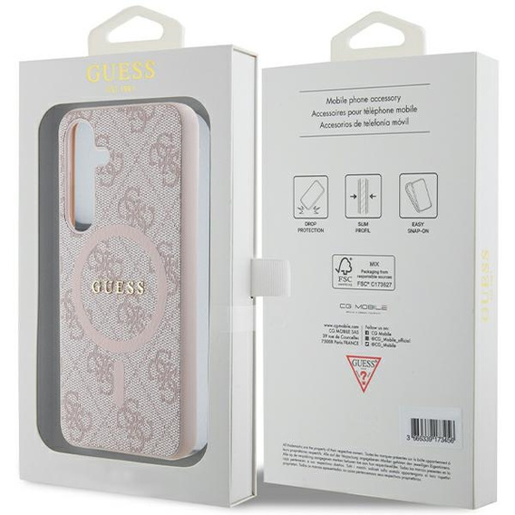 Чехол Guess HC MagSafe PU 4G Ring Classic Logo для Samsung Galaxy S24