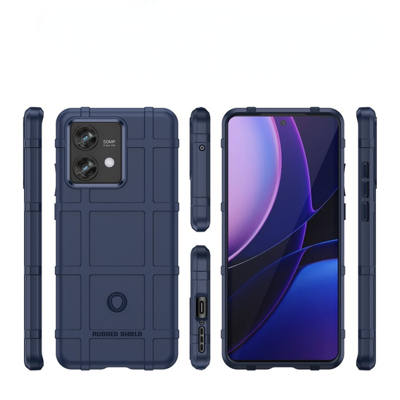 Чехол до Motorola Edge 40 Neo, Rugged Shield, синий