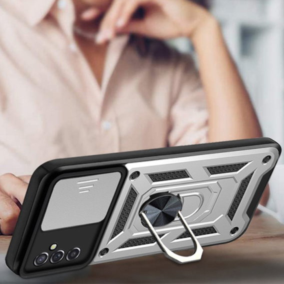 Чехол NOX Camera Slide Samsung Galaxy A14 4G/5G, CamShield Slide, серебро