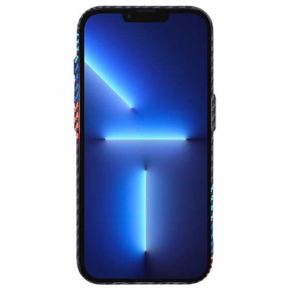 Чохол для iPhone 13 Pro Max, Carbon Fiber MagSafe, темно-синій