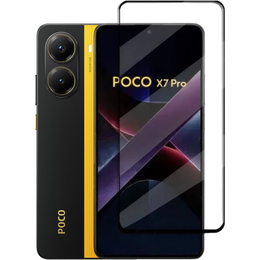 3D загартоване скло для Xiaomi Poco X7 Pro 5G, чорна рамка
