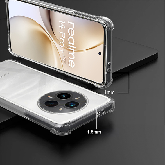 Чoхол до Realme 14 Pro+ 5G, Dropproof, прозорий