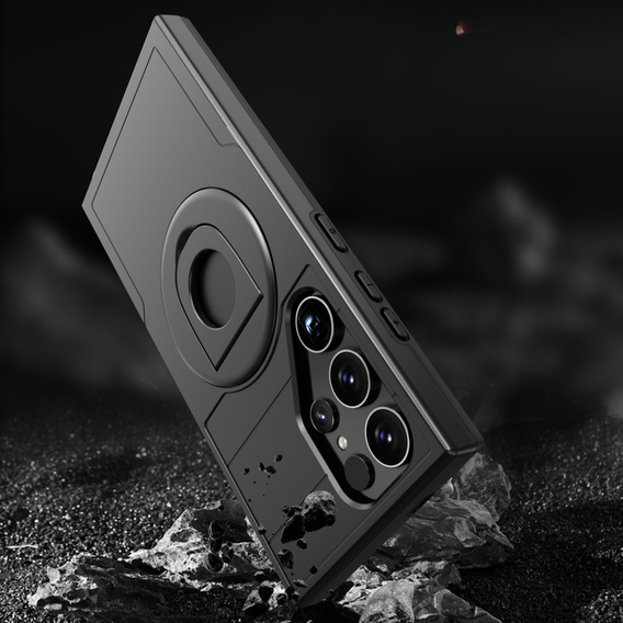 Чехол MagSafe для Samsung Galaxy S24 Ultra, Military Magnet, зелёный