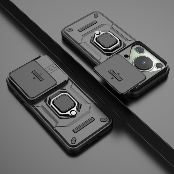 Чохол для Huawei Pura 70 Ultra, KickStand Camera Lens, чорний