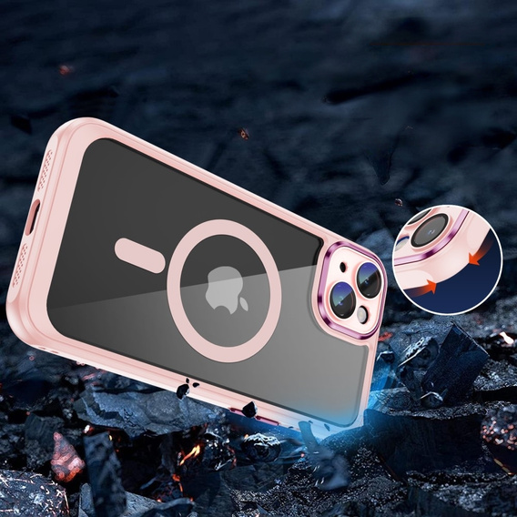 Чохол для iPhone 13, ERBORD Impact Guard, MagSafe, рожевий