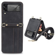 Чехол Leather Card Slots для Samsung Galaxy Z Flip3 5G, Black