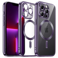 Чехол для iPhone 13 Pro, Electro MagSafe, фиолетовый + стекло для экрана