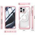 Чохол для iPhone 16 Pro Max, Shockproof, зі склом, для MagSafe, рожевий