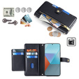 Откидной чехол для Xiaomi Redmi Note 13 Pro 5G, Wallet Zipper Pocket, чёрный