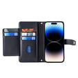 Чохол-книжка для iPhone 14 Pro Max, Wallet Zipper Pocket, чорний