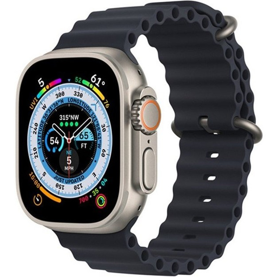 Силиконовый ремешок Apple Watch Ultra 49mm, Midnight Black
