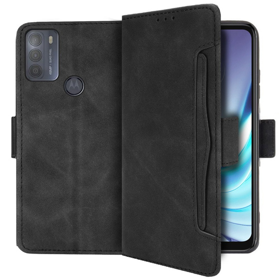 Откидной чехол для Motorola Moto G50, Card Slot, чёрный