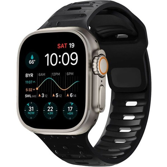 Ремінець  Hollow 22mm до Apple Watch 1/2/3/4/5/6/7/8/SE/ULTRA 42/44/45/49MM - Black