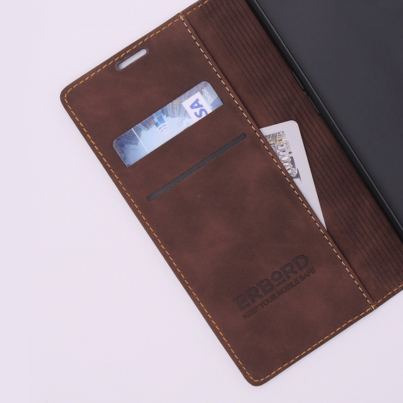 Чохол для Oppo A78 5G, ERBORD Vintage, гаманець з клапаном, кава