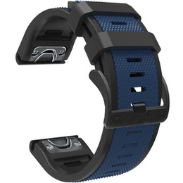 Силиконовый ремешок для Garmin Fenix 5/6/7 Forerunner 945/935, Dark Blue / Black