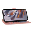 Чохол-сумка для Motorola Edge 50 Neo / Motorola ThinkPhone 25, Rhombus Crossbody Leather, рожевий rose gold