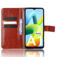 Откидной чехол для Xiaomi Redmi A1 4G / A2 4G, Crazy Horse Wallet, коричневый
