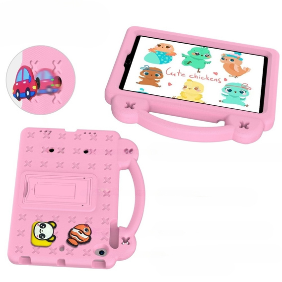 Детский чехол для iPad mini 7.9" 2019/2015/2014/2013/2012 (5/4/3/2/1 gen.), Cute Patterns, с подставкой, розовый