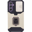 Броньований чохол для Samsung Galaxy S23 FE, Camera Slide Card Slot, чорний + скло 9H