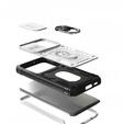 Чехол NOX Camera Slide Samsung Galaxy S23, CamShield Slide, CamShield Slide, белый / чёрный