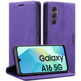 Чехол для Samsung Galaxy A16, ERBORD Vintage, бумажник с клапаном, фиолетовый