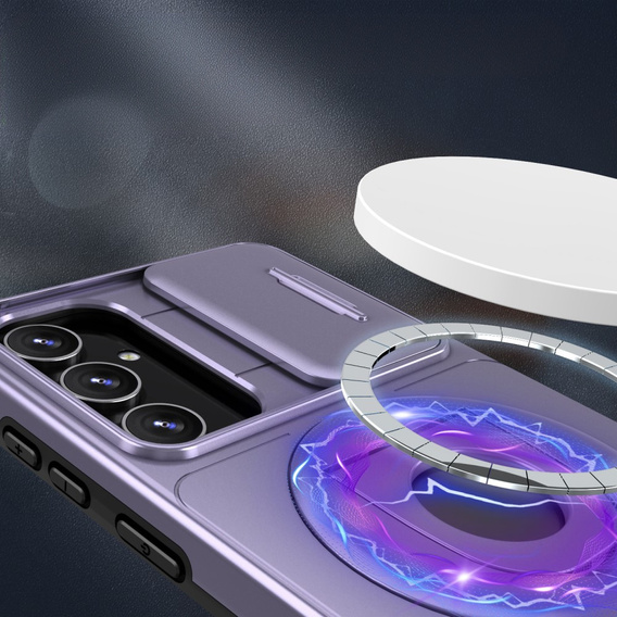Чохол для Samsung Galaxy S23 FE, Military Magnet, для MagSafe, фіолетовий