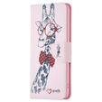 Откидной чехол для Samsung Galaxy A05s, Wallet, giraffe, розовый