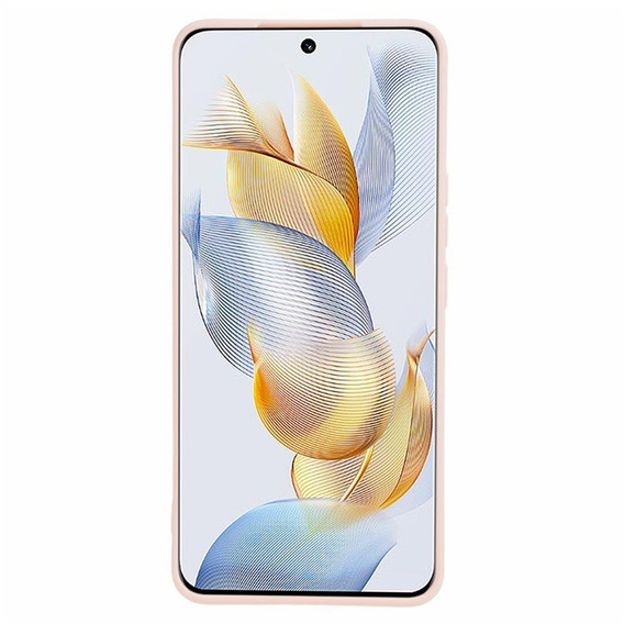Силиконовый чехол для Honor 90, тонкий, розовый